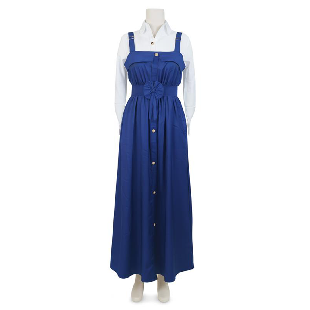 Image of Layered Chic Belted Midi Dress
