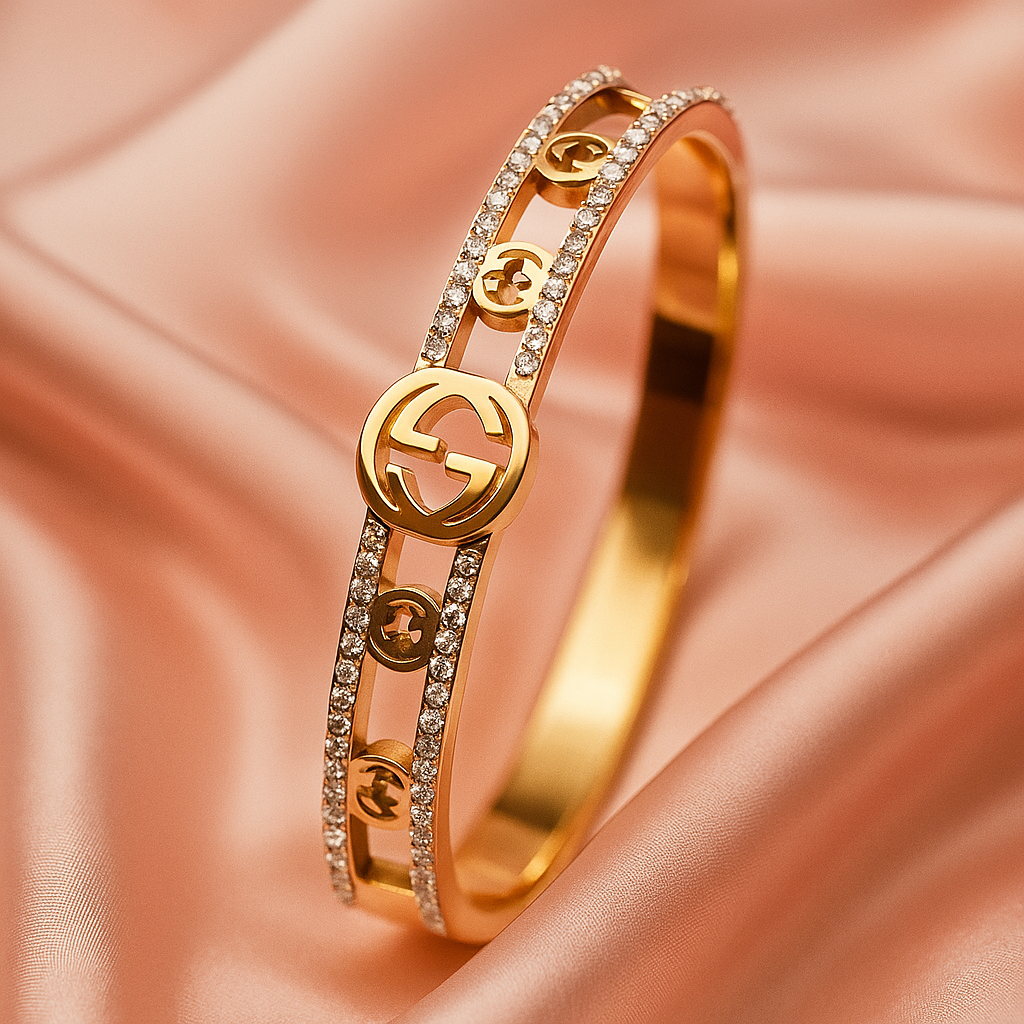 Image of Gucci Golden Grace Crystal Bangle