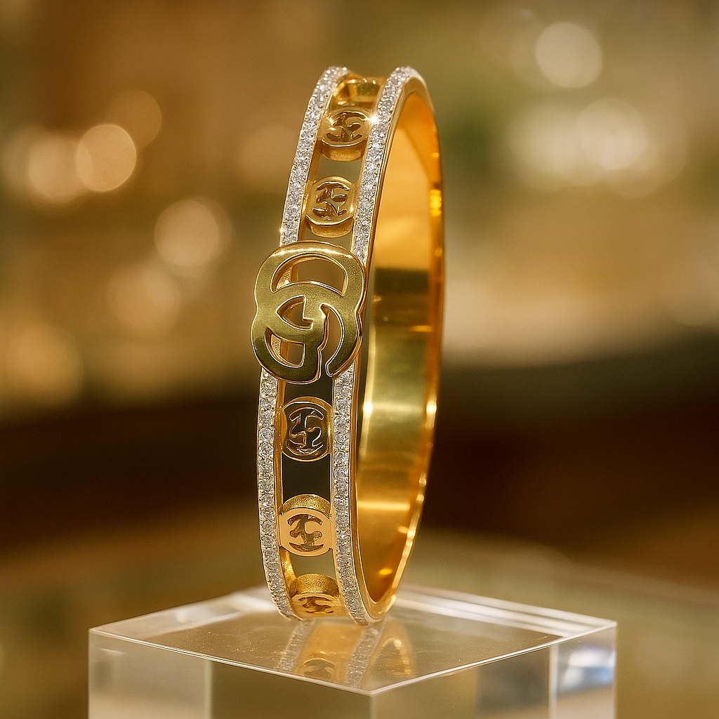 Image of Gucci Golden Grace Crystal Bangle