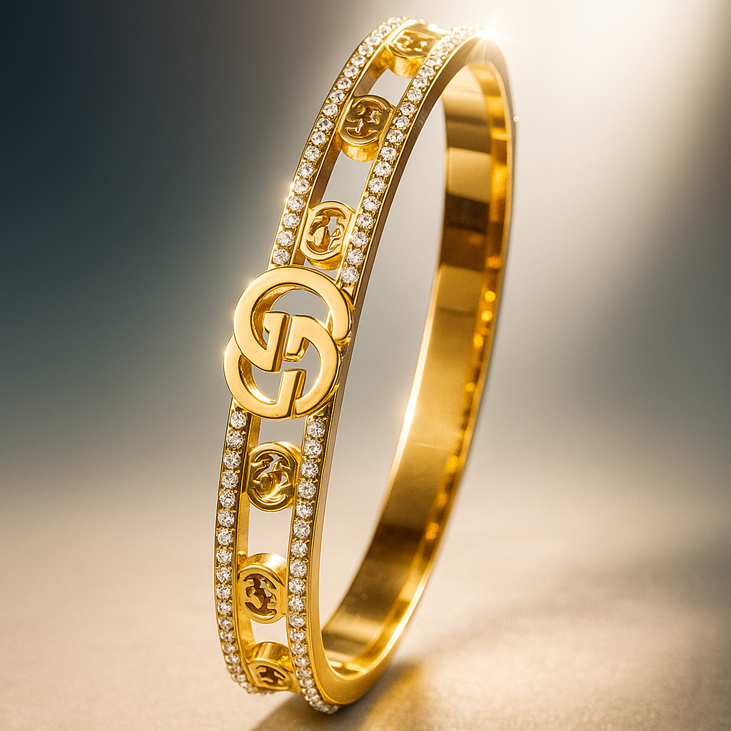 Image of Gucci Golden Grace Crystal Bangle