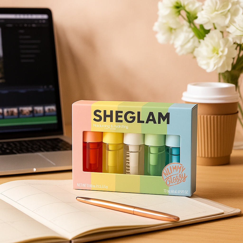 Image of She glam Jelly Wow Hydrating Lip Oil Set – 5-Piece Moisturizing Glossy Lip Oils