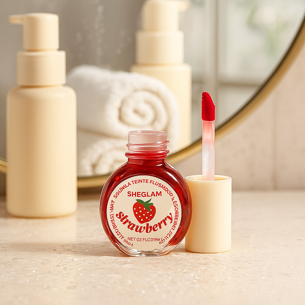 Image of She glam Lip & Cheek Tint – Strawberry (2-in-1 Flush Tint)