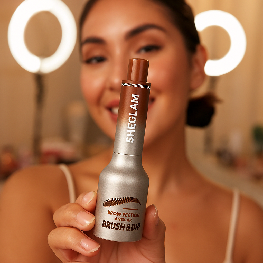 Image of She glam Brow-fection Angled Brush & Dip