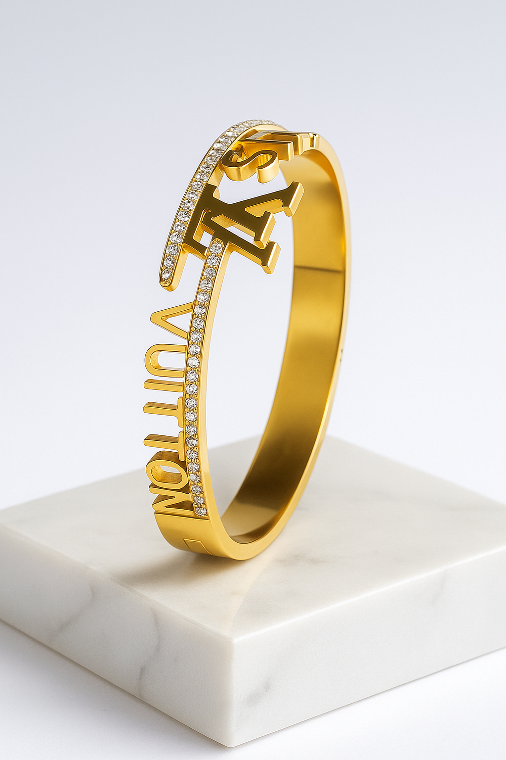 Image of Golden Luxe LV Signature Bangle