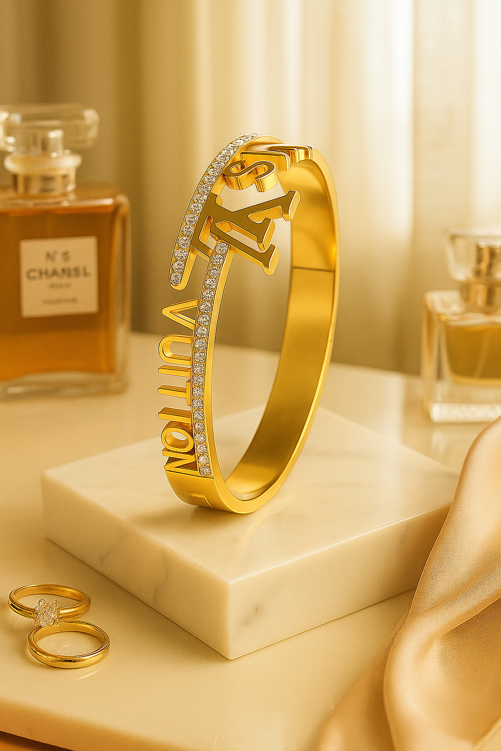 Image of Golden Luxe LV Signature Bangle