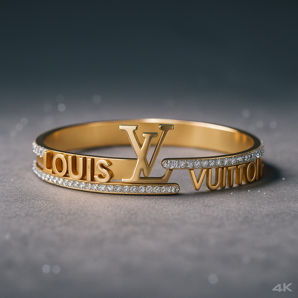 Image of Golden Luxe LV Signature Bangle
