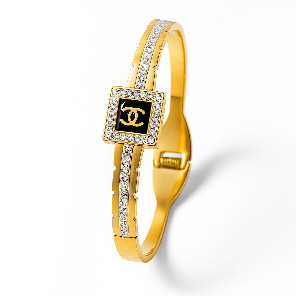 Image of Noir Empress Crystal Bangle