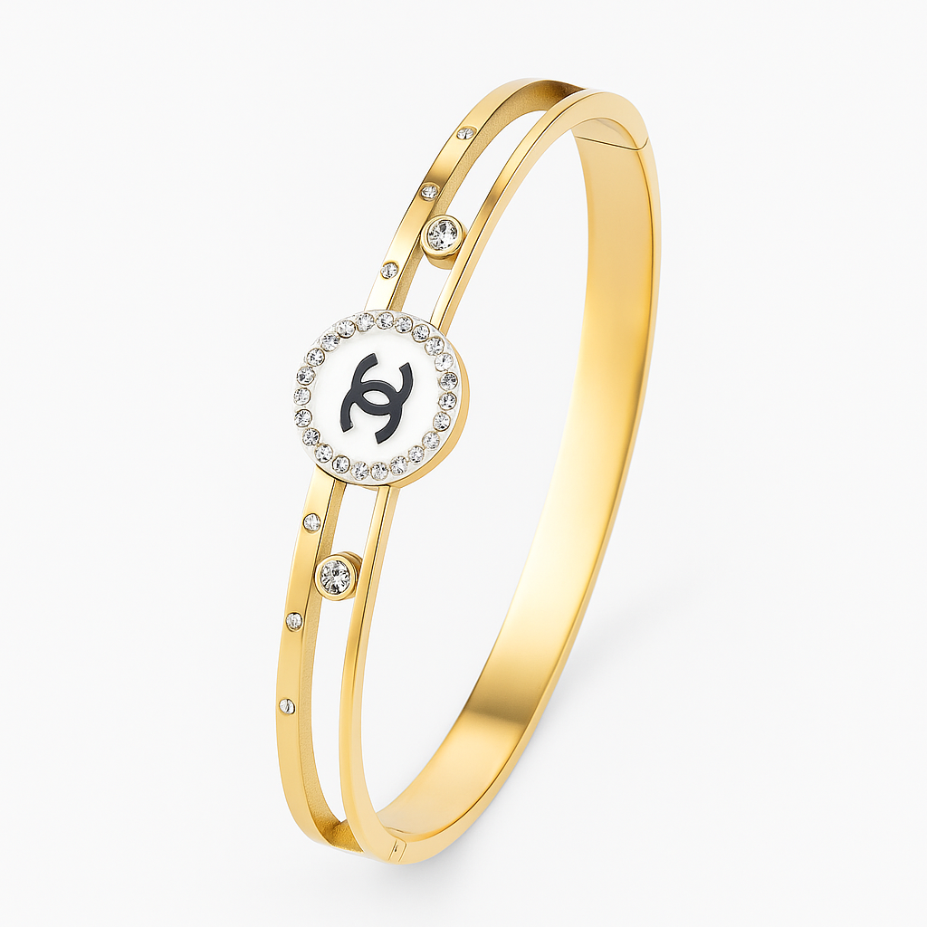 Image of ChicLuxe Emblem Bangle – Gold Edition
