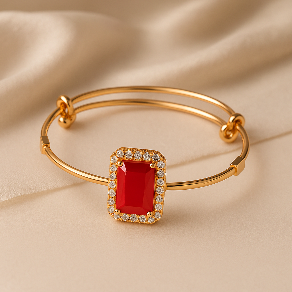 Image of Scarlet Radiance Gold Bangles