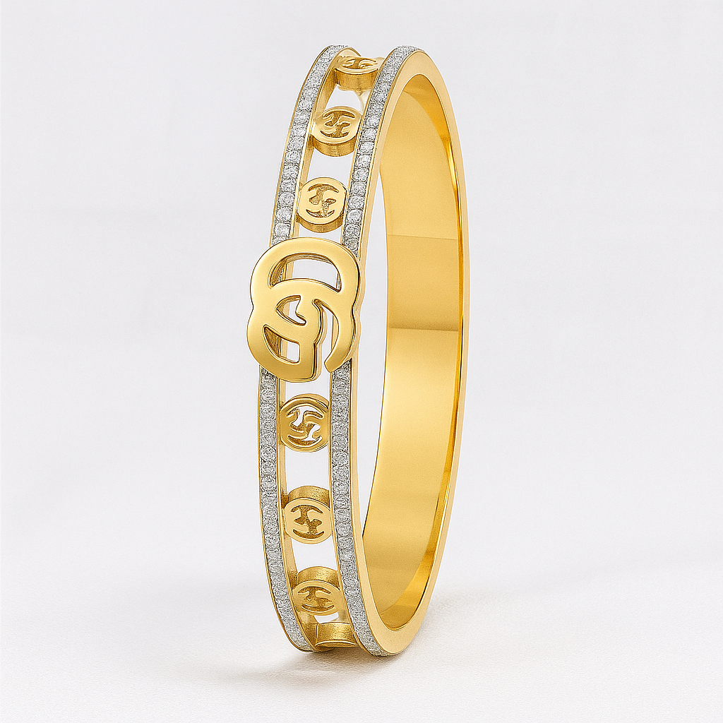Image of Gucci Golden Grace Crystal Bangle