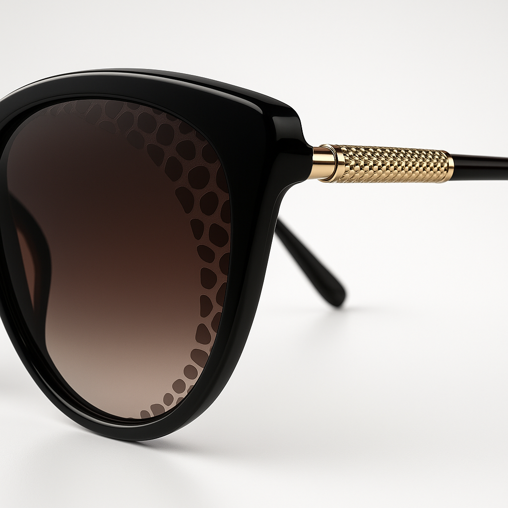 Image of Luxury Cat-Eye Sunglasses – Black Frame with Brown Gradient Lenses | Women’s Fashion Eyewear