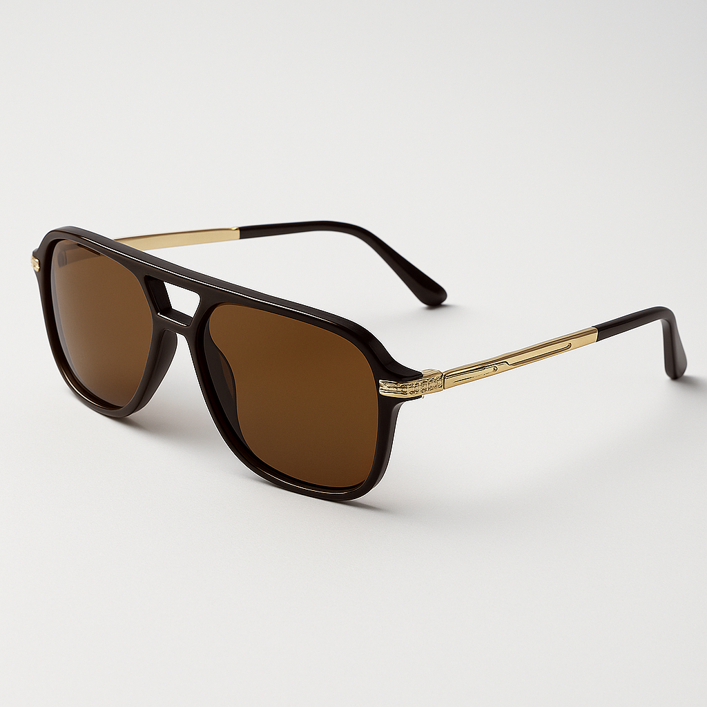 Image of Emporio Armani-Inspired Premium Square Aviator Sunglasses