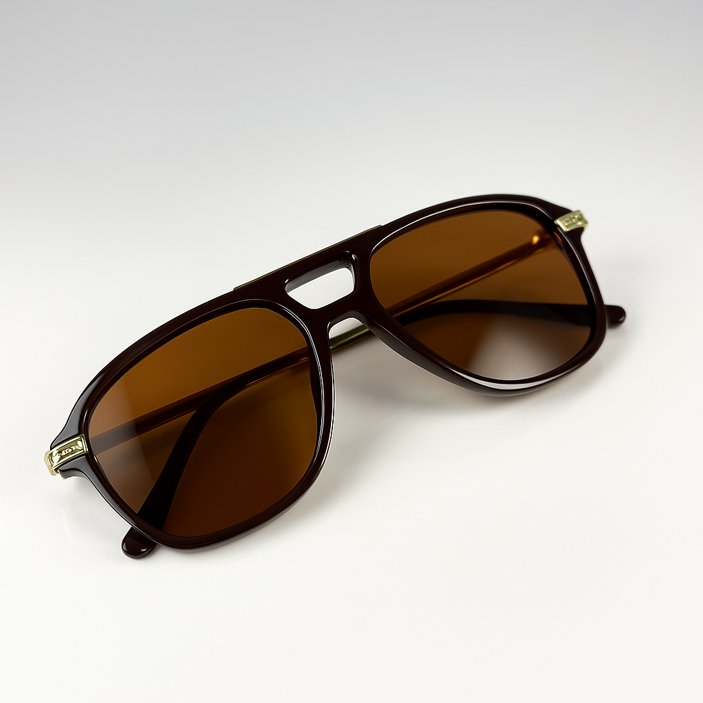 Image of Emporio Armani-Inspired Premium Square Aviator Sunglasses