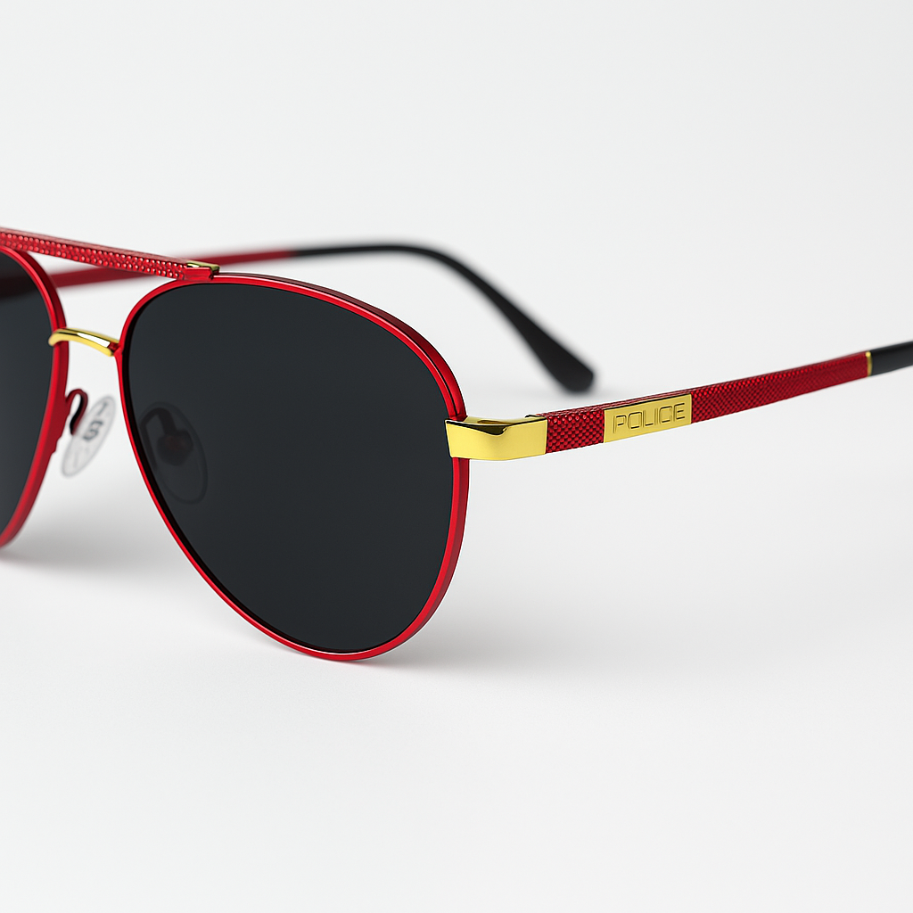 Image of Police-Inspired Premium Aviator Sunglasses