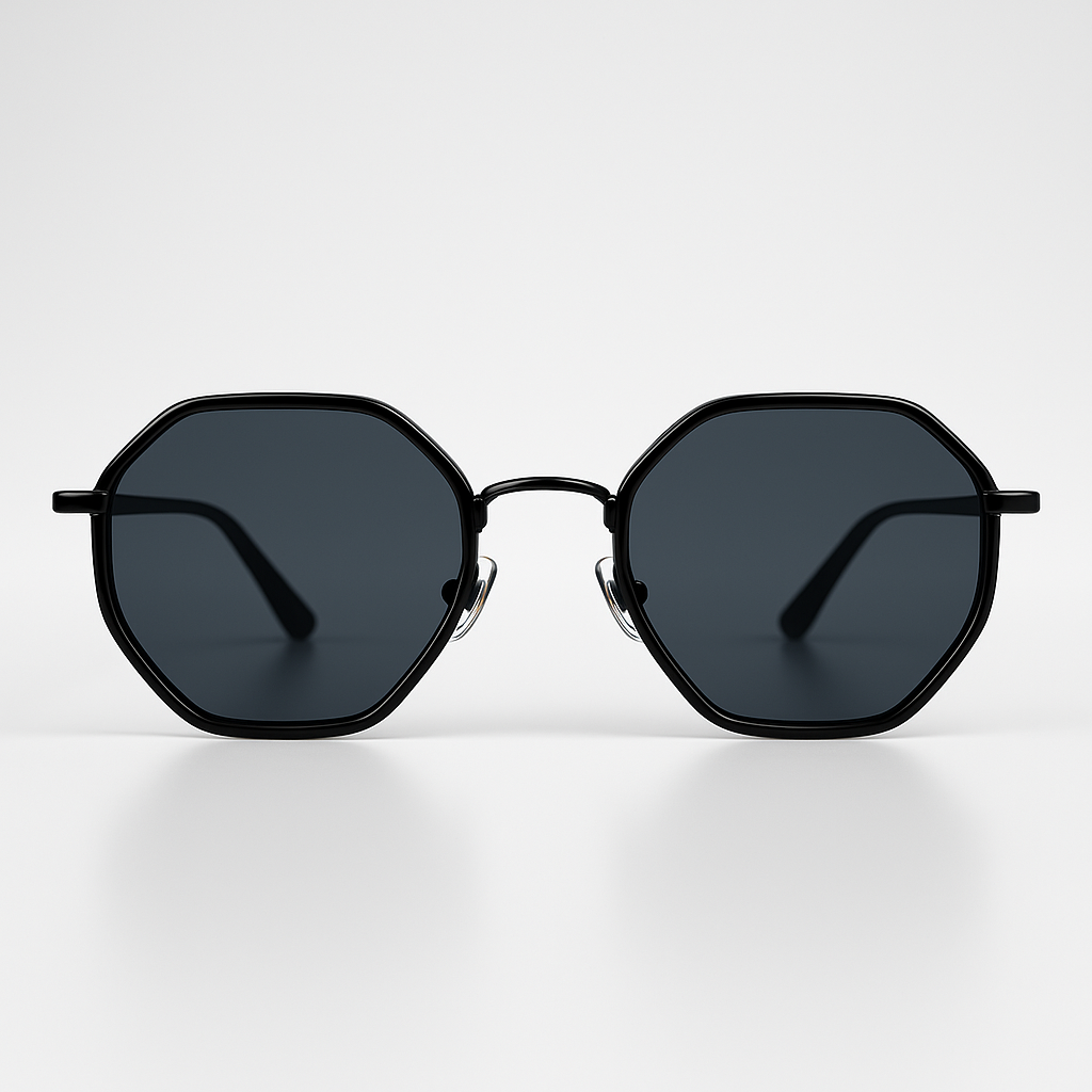 Image of Luxury-Inspired Slim Hexagon Minimalist Sunglasses