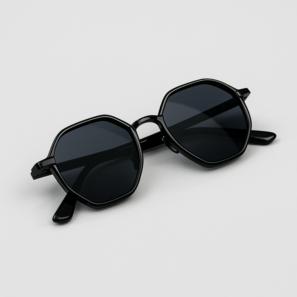 Image of Luxury-Inspired Slim Hexagon Minimalist Sunglasses