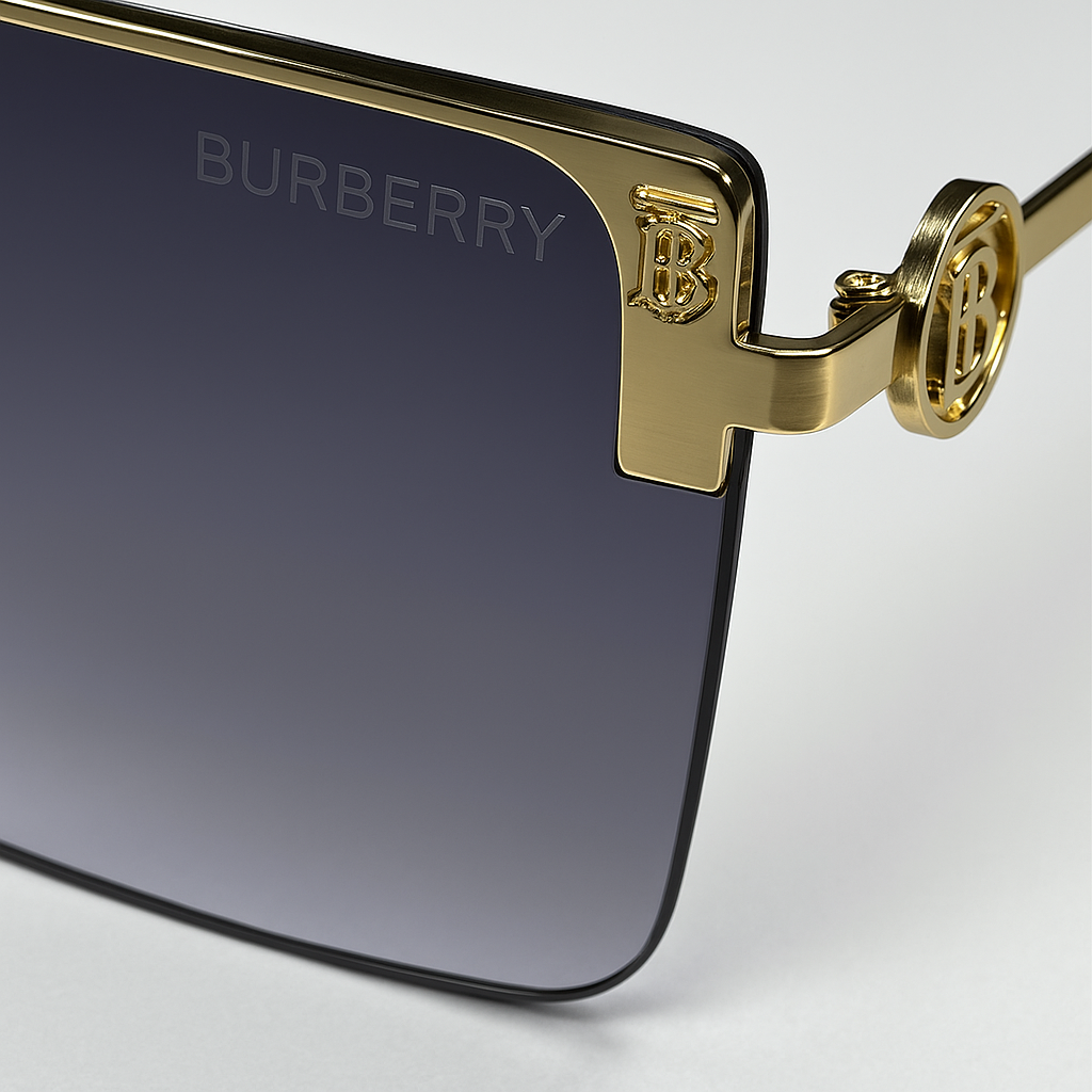 Image of Burberry-Inspired Premium Shield Visor Sunglasses