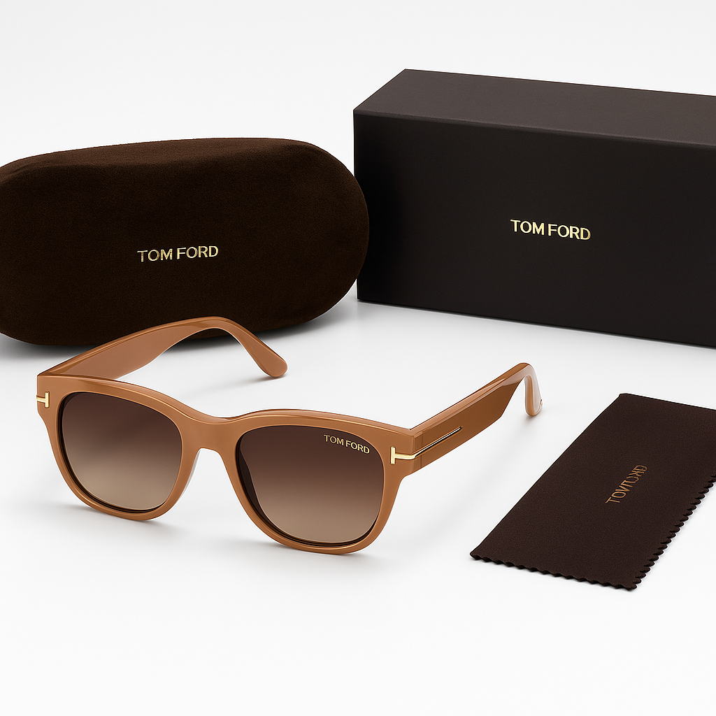 Image of Luxury Brown Square Sunglasses with Gradient Lenses – Unisex