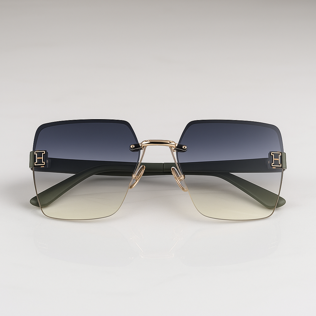 Image of VISION-Inspired Premium Rimless Square Sunglasses