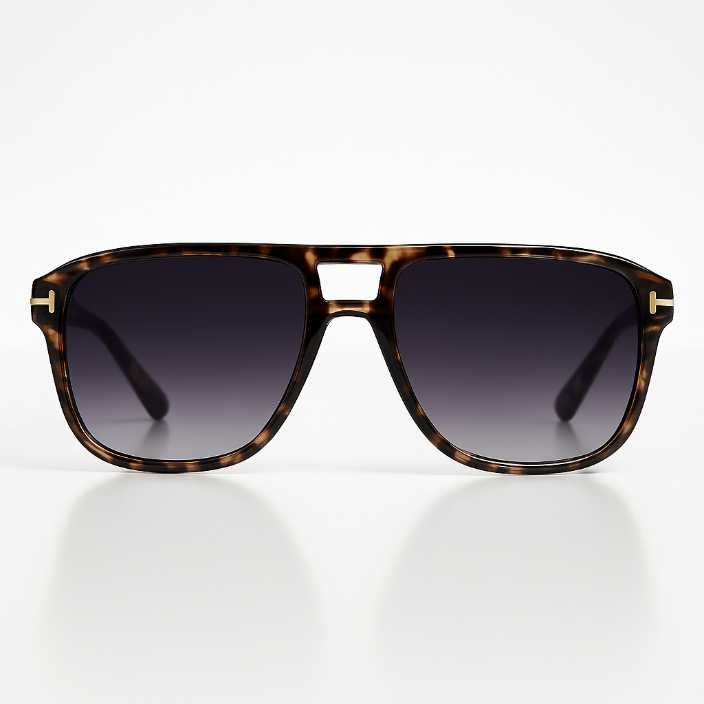 Image of Tom Ford-Inspired Tortoise Shell Square Sunglasses