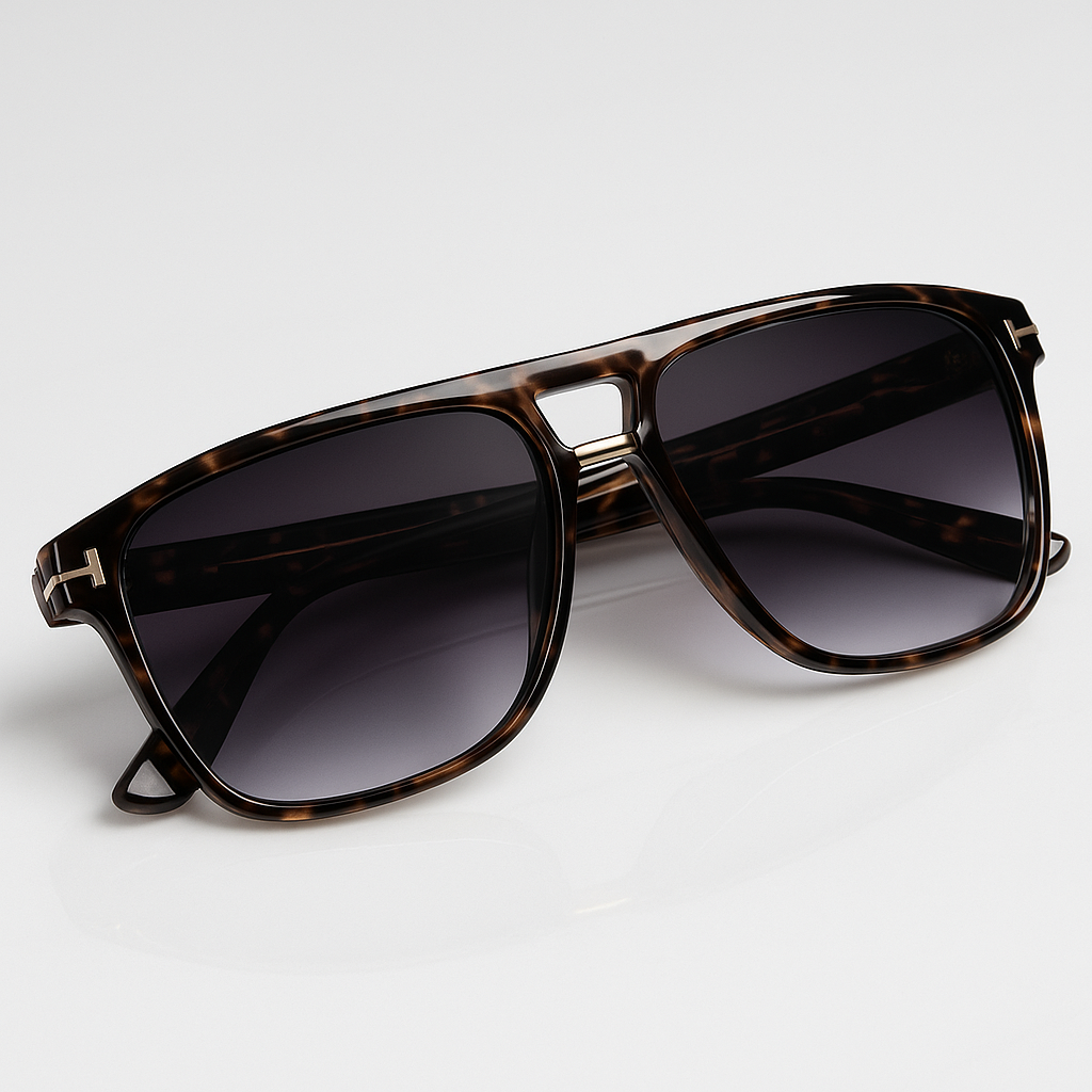 Image of Tom Ford-Inspired Tortoise Shell Square Sunglasses