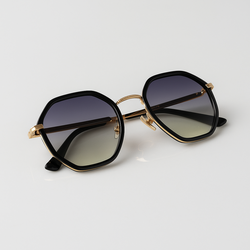 Image of Midnight-Inspired Edge Geometric Sunglasses