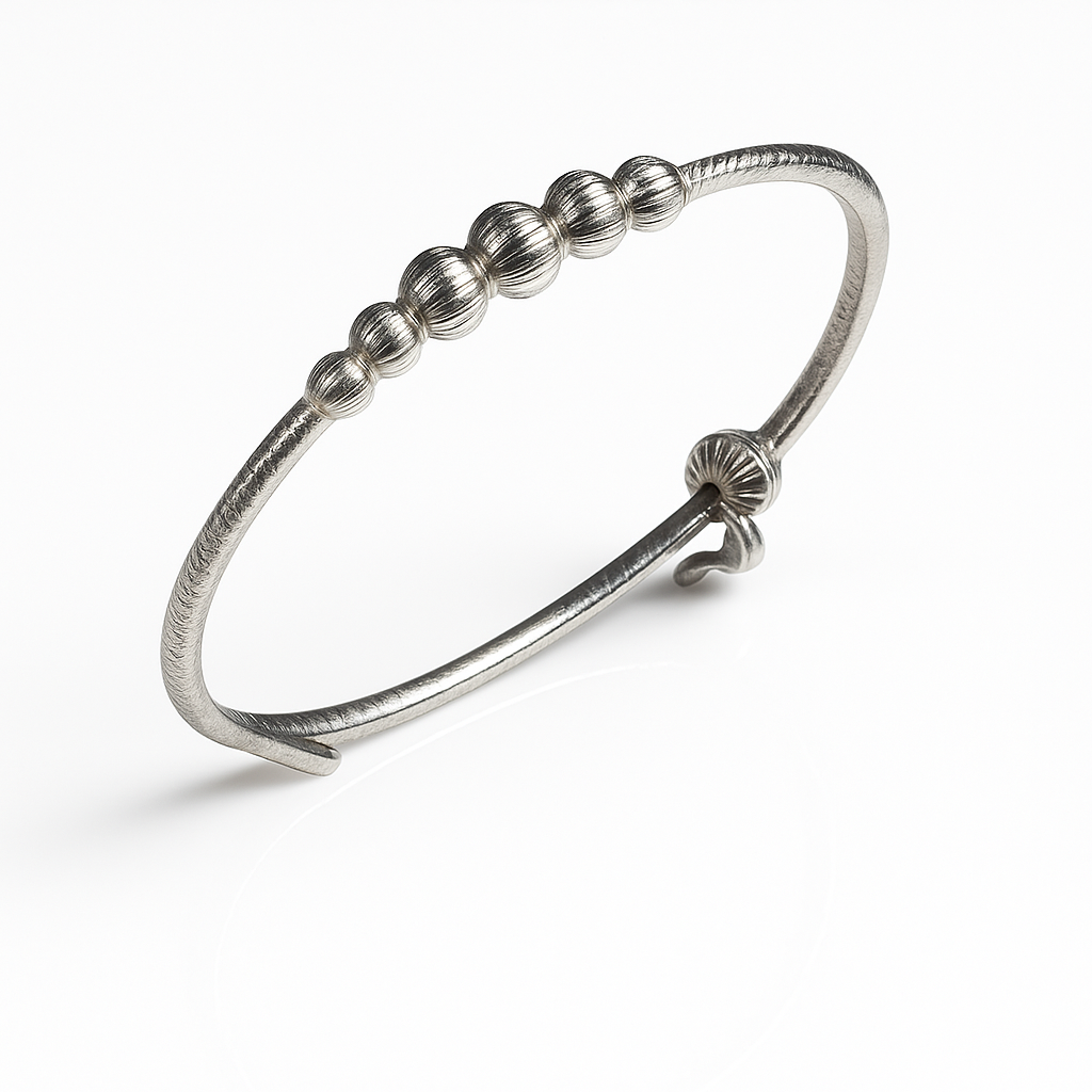 Image of Silver Bracelet with Beads