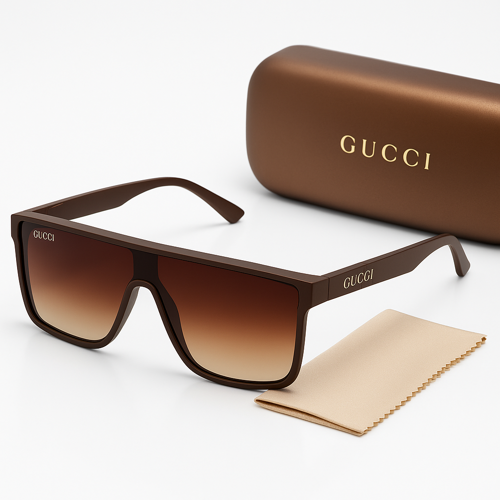 Image of Gucci-Inspired Oversized Shield Designer Sunglasses