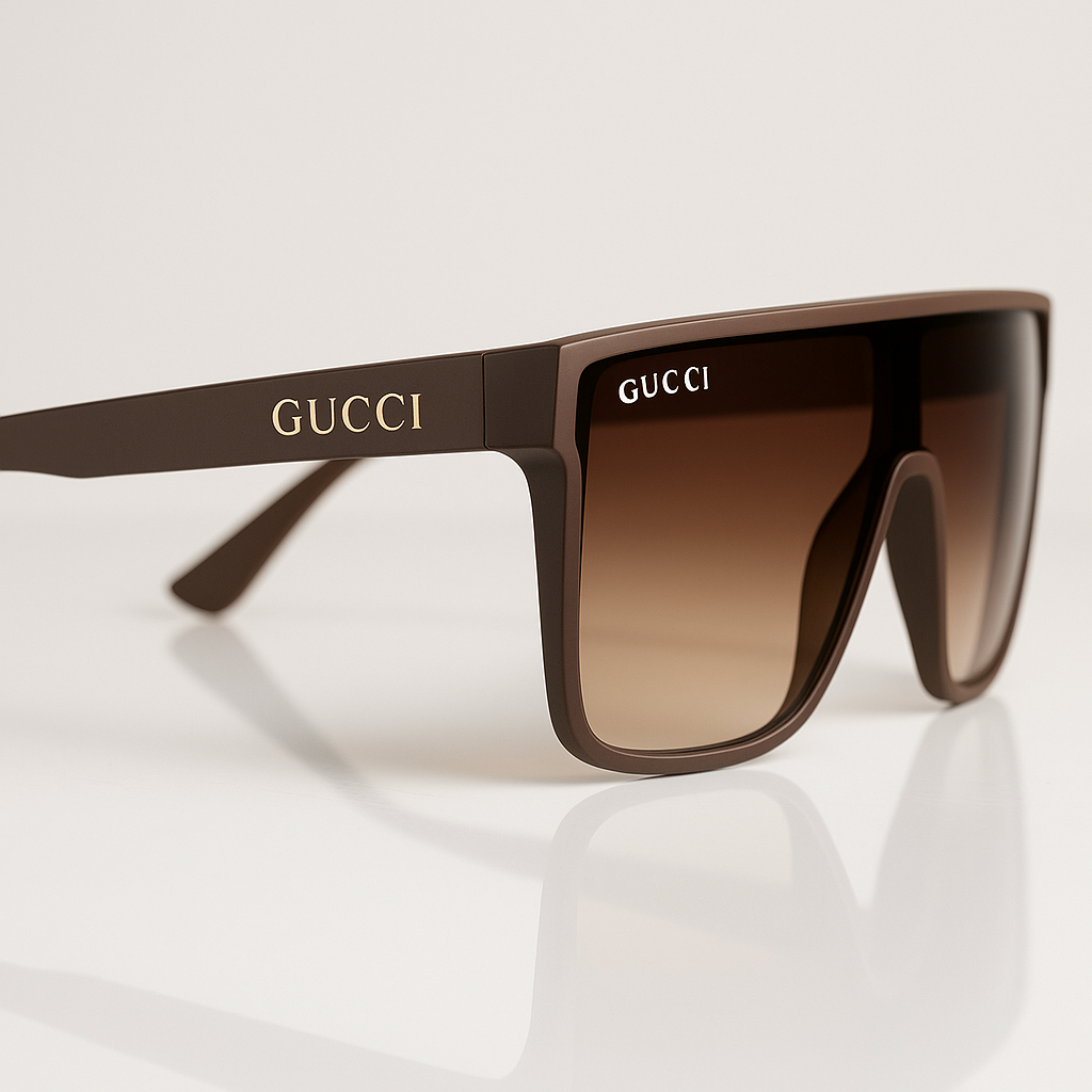 Image of Gucci-Inspired Oversized Shield Designer Sunglasses
