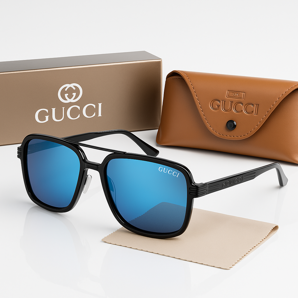 Image of GUCCI Horizon Blue Gradient Aviators