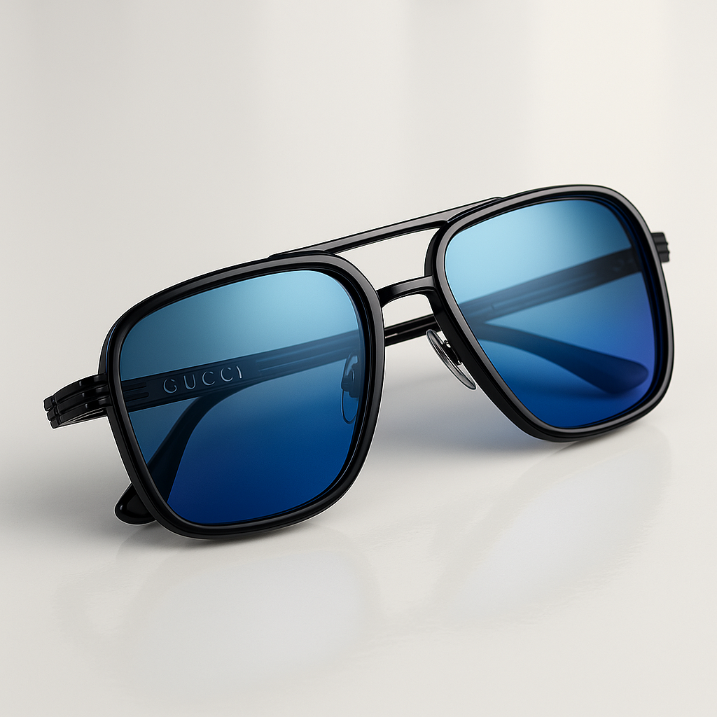 Image of GUCCI Horizon Blue Gradient Aviators