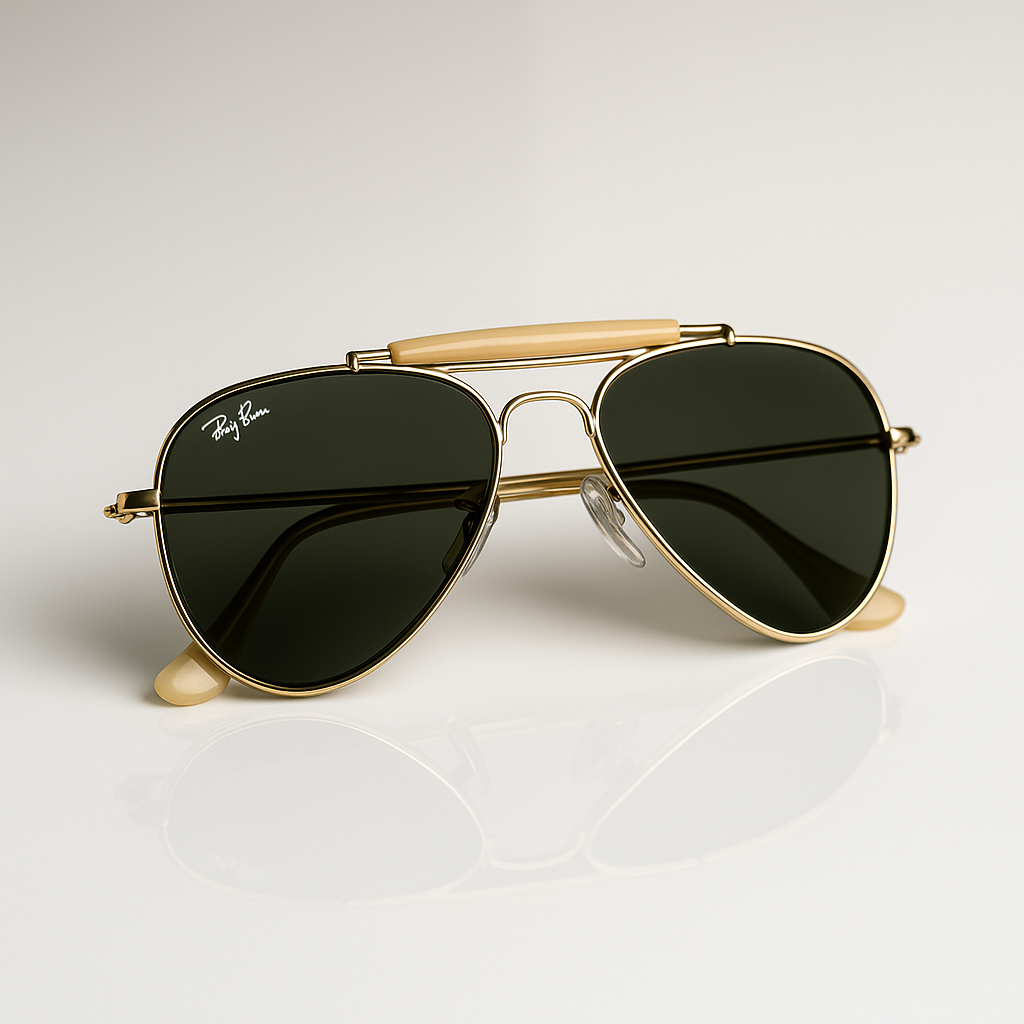 Image of Ray-Ban-Inspired Classic Double-Bridge Aviator Sunglasses