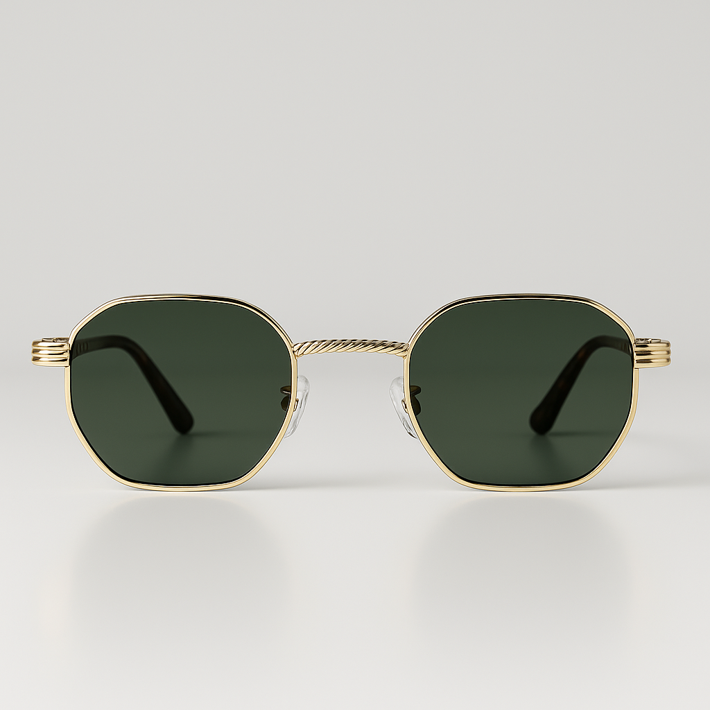 Image of Aurum-Inspired Edge Premium Octagon Frame Sunglasses