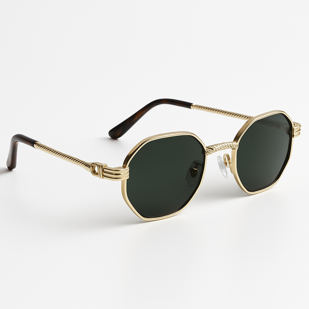 Image of Aurum-Inspired Edge Premium Octagon Frame Sunglasses