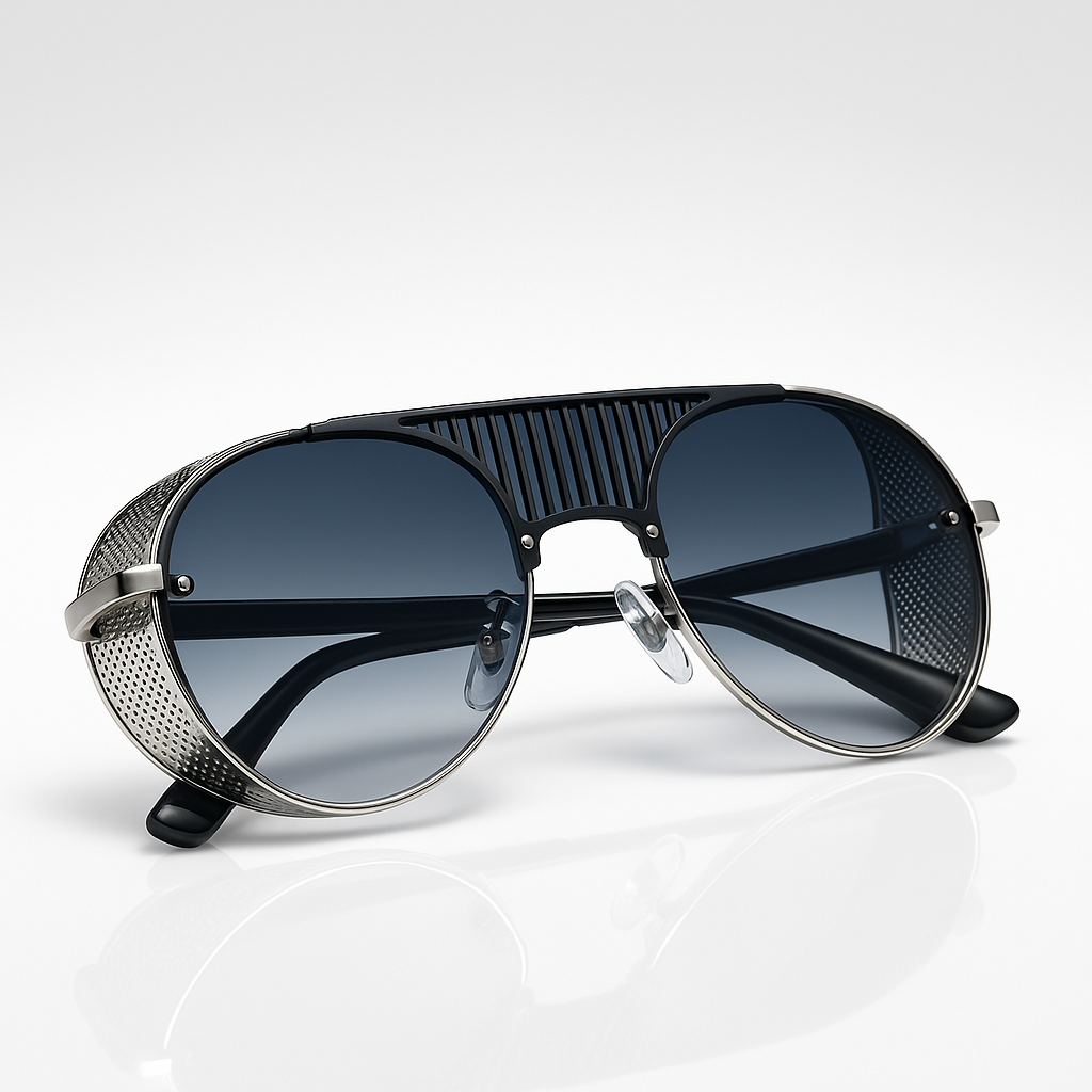 Image of Gentle Monster-Inspired Premium Shield Aviator Sunglasses