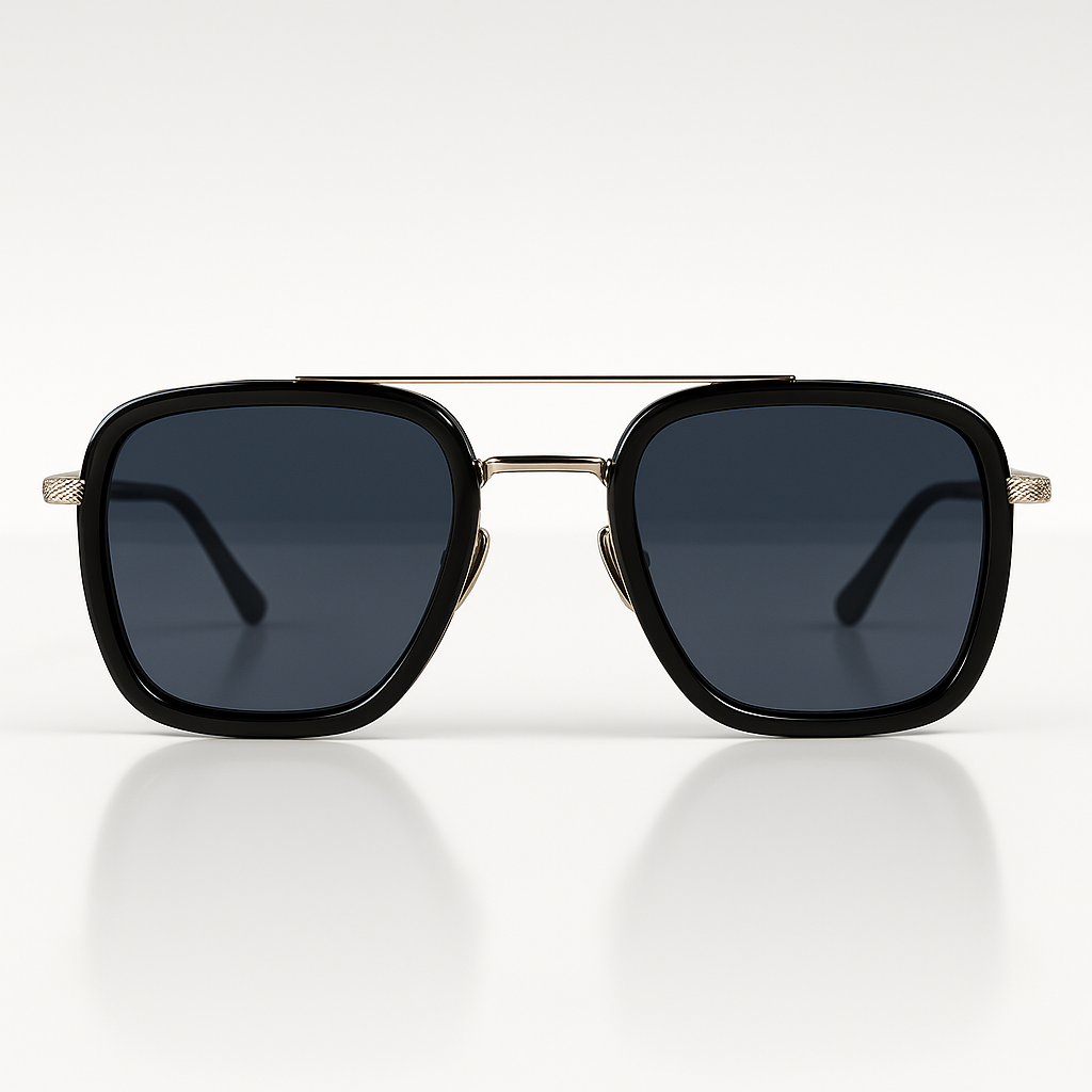 Image of Premium-Inspired Square-Frame UV Protection Sunglasses with Luxury Packaging