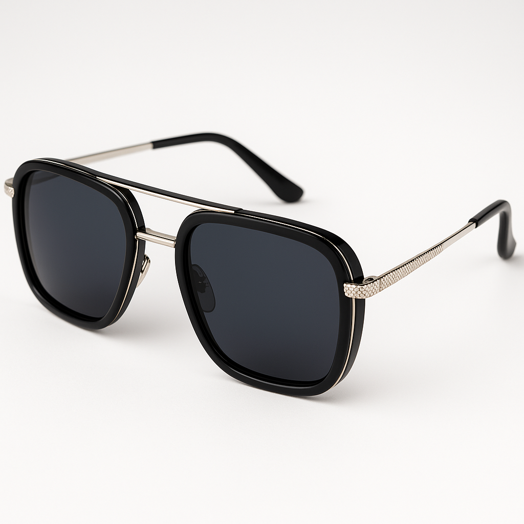 Image of Premium-Inspired Square-Frame UV Protection Sunglasses with Luxury Packaging
