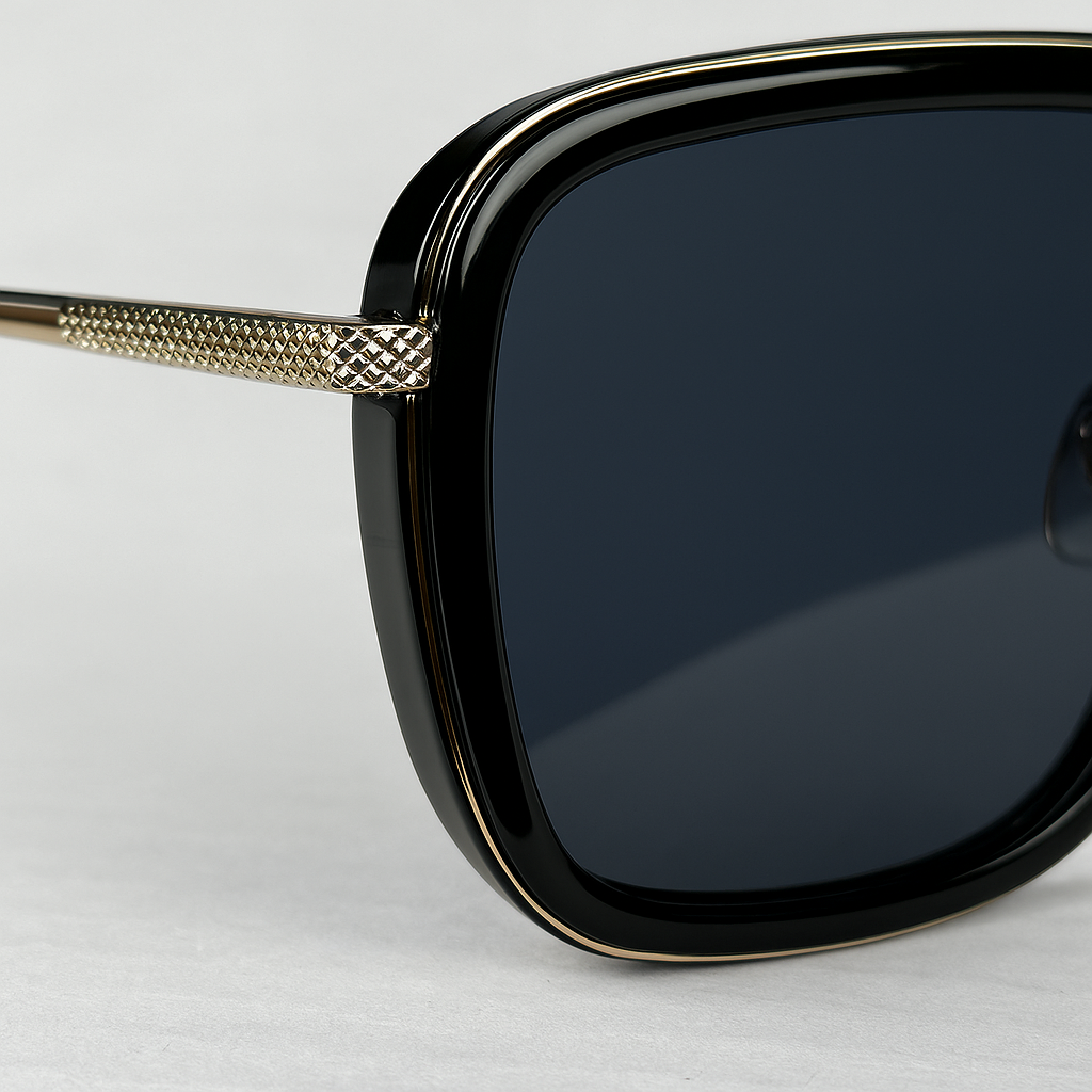Image of Premium-Inspired Square-Frame UV Protection Sunglasses with Luxury Packaging