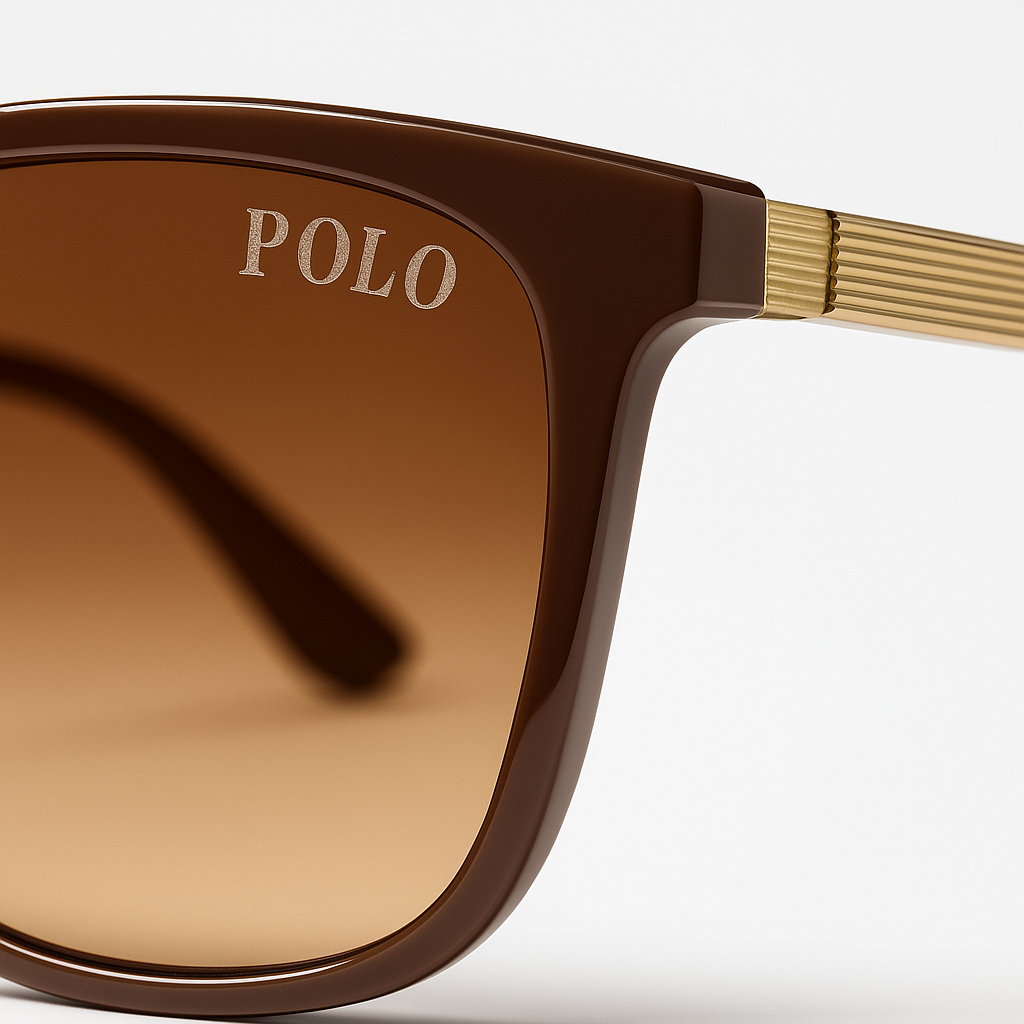 Image of POLO-Inspired Classic Brown Gradient Sunglasses
