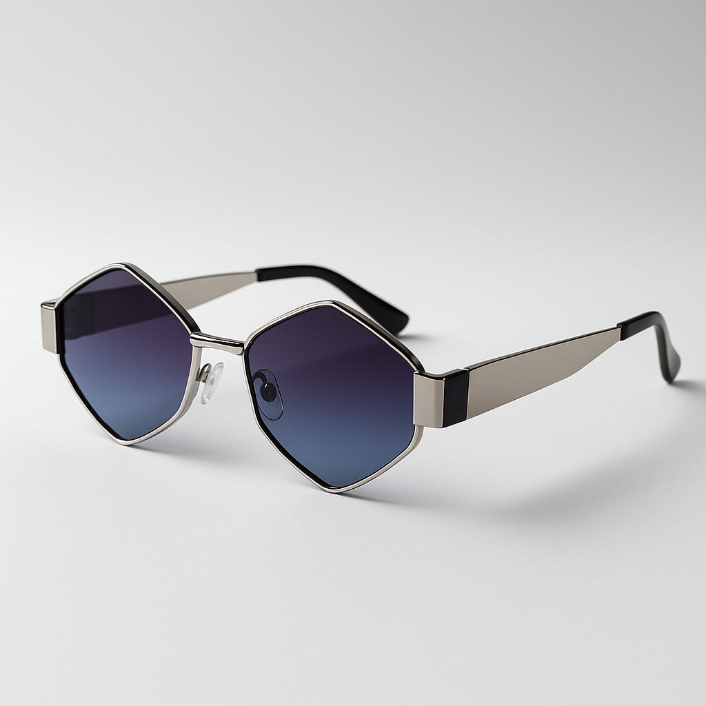 Image of Premium-Inspired Octagon Rimless Gradient Sunglasses