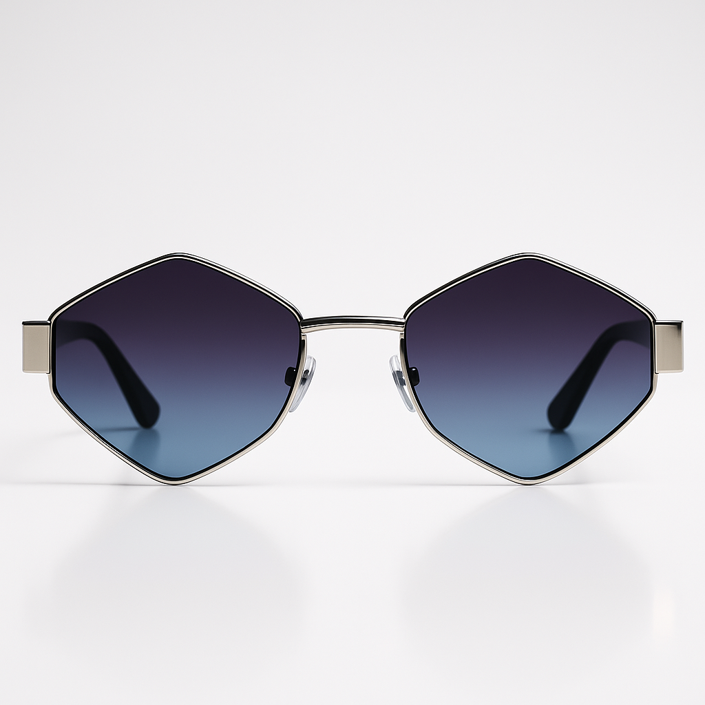 Image of Premium-Inspired Octagon Rimless Gradient Sunglasses