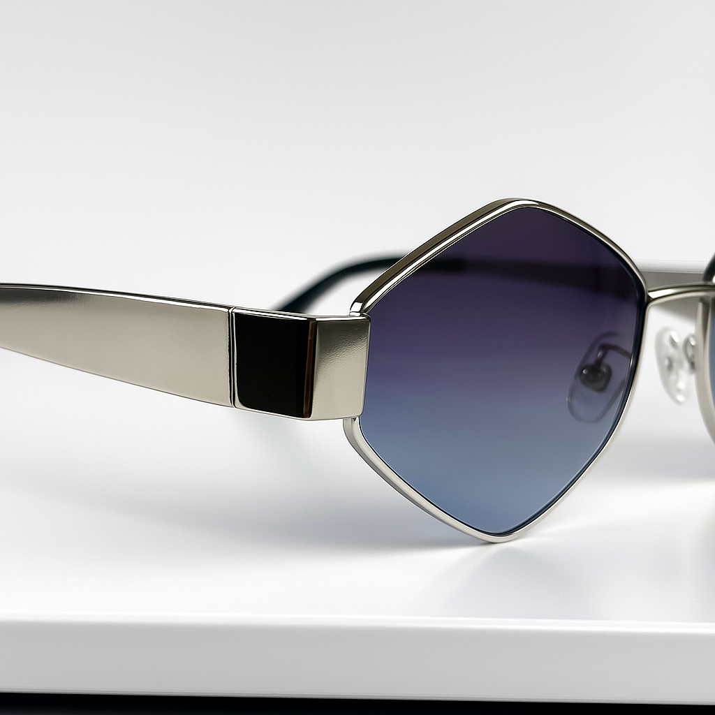 Image of Premium-Inspired Octagon Rimless Gradient Sunglasses