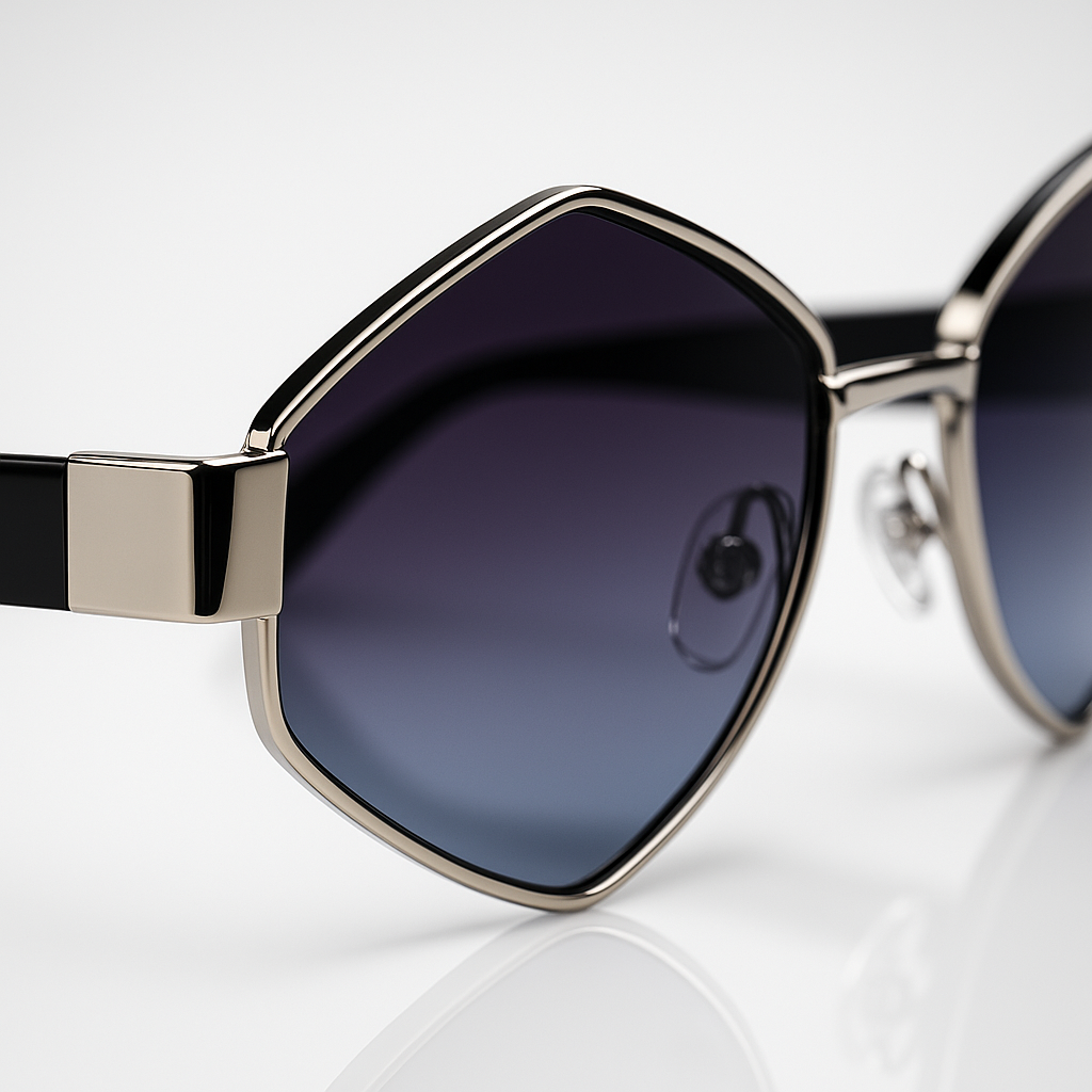 Image of Premium-Inspired Octagon Rimless Gradient Sunglasses
