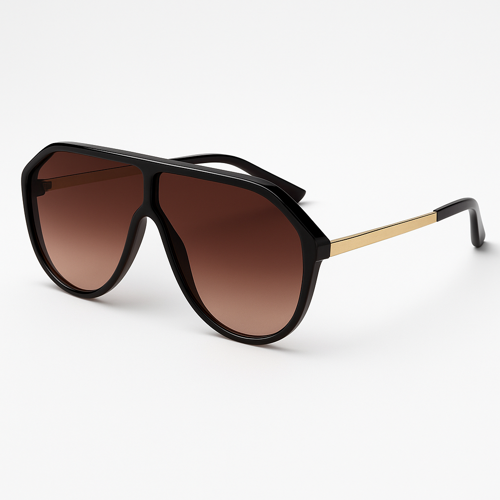 Image of Elite-Inspired Aviator Shield Sunglasses
