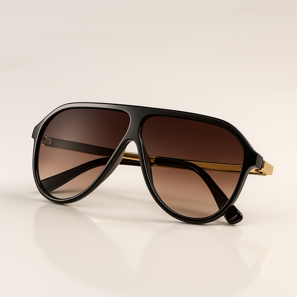 Image of Elite-Inspired Aviator Shield Sunglasses