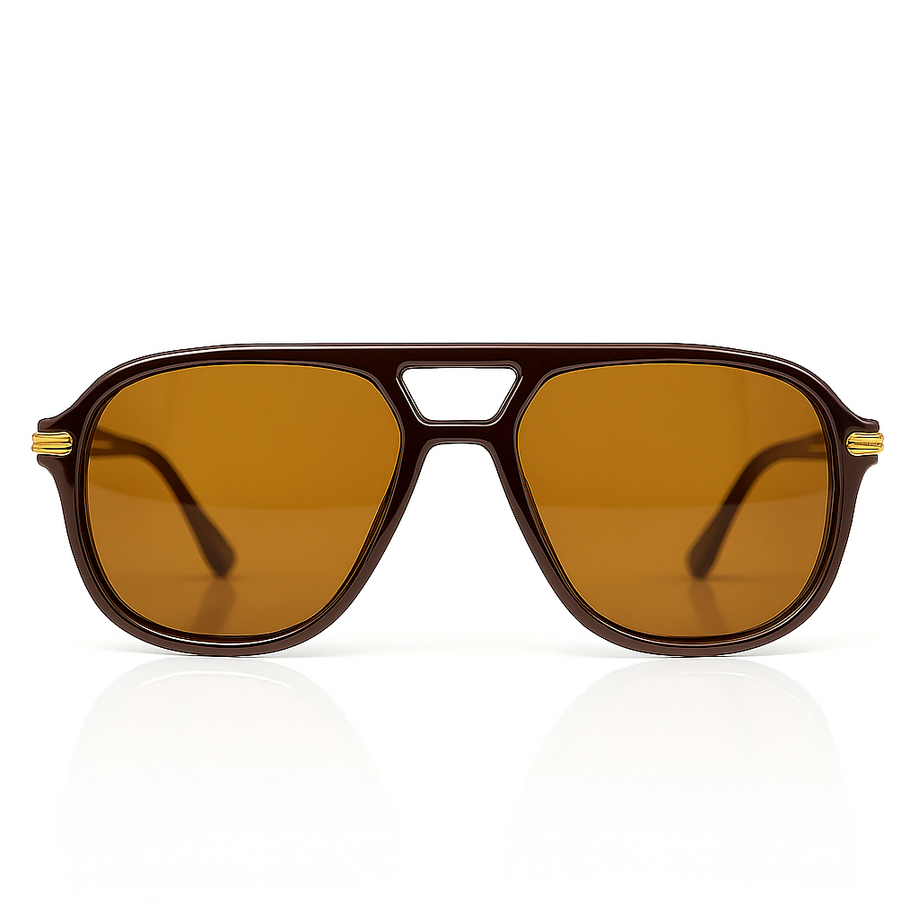 Image of Emporio Armani-Inspired Premium Square Aviator Sunglasses