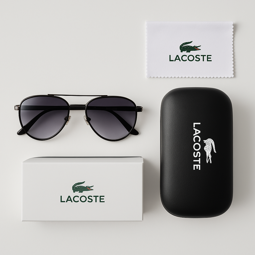 Image of Premium-Inspired Lacoste Designer Aviator Sunglasses
