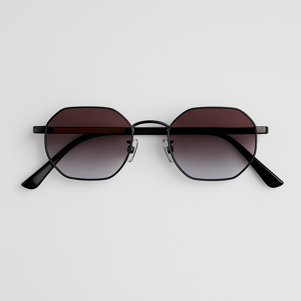 Image of Hundred%-Inspired Premium Hexagonal Gradient Sunglasses