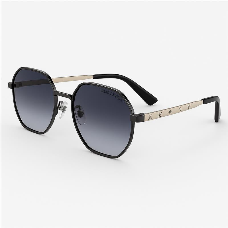 Image of Louis-Inspired Vuitton Premium Hexagonal Designer Sunglasses