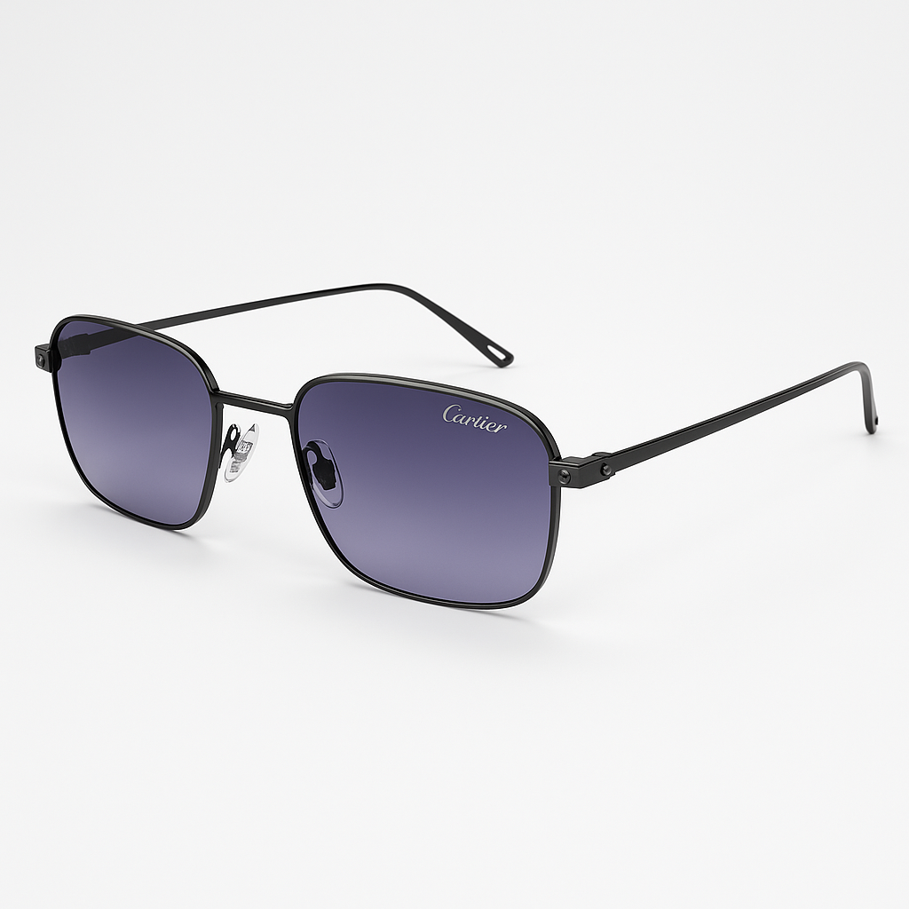 Image of Cartier-Inspired Signature Rectangular Sunglasses